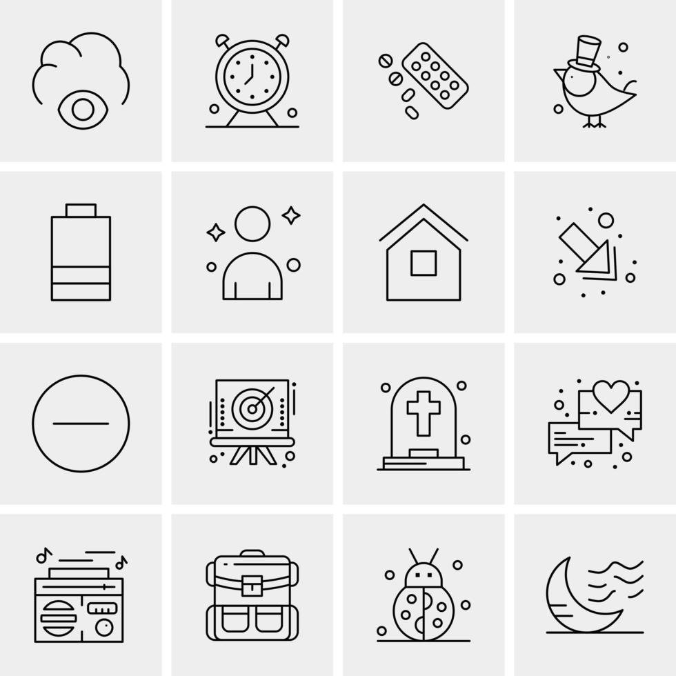 16 Universal Business Icons Vector Creative Icon Illustration to use in web and Mobile Related project