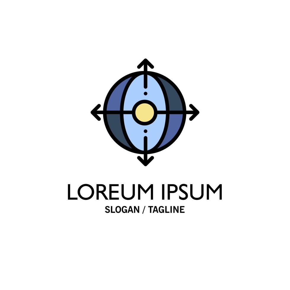 Business Deployment Management Product Business Logo Template Flat Color vector