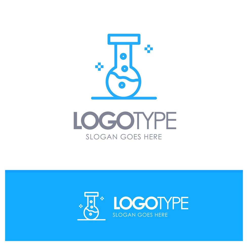 Chemical Lab Laboratory Blue Outline Logo Place for Tagline 19099727