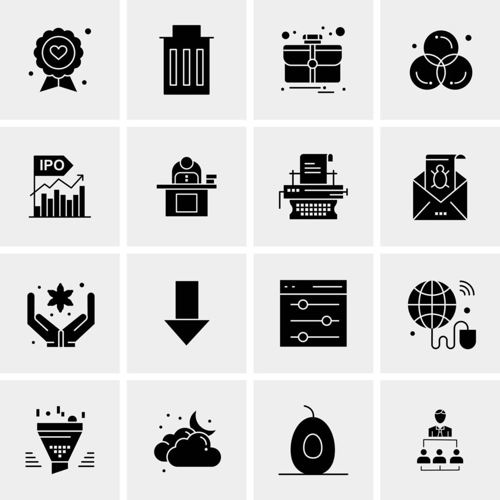 16 Universal Business Icons Vector Creative Icon Illustration to use in web and Mobile Related project