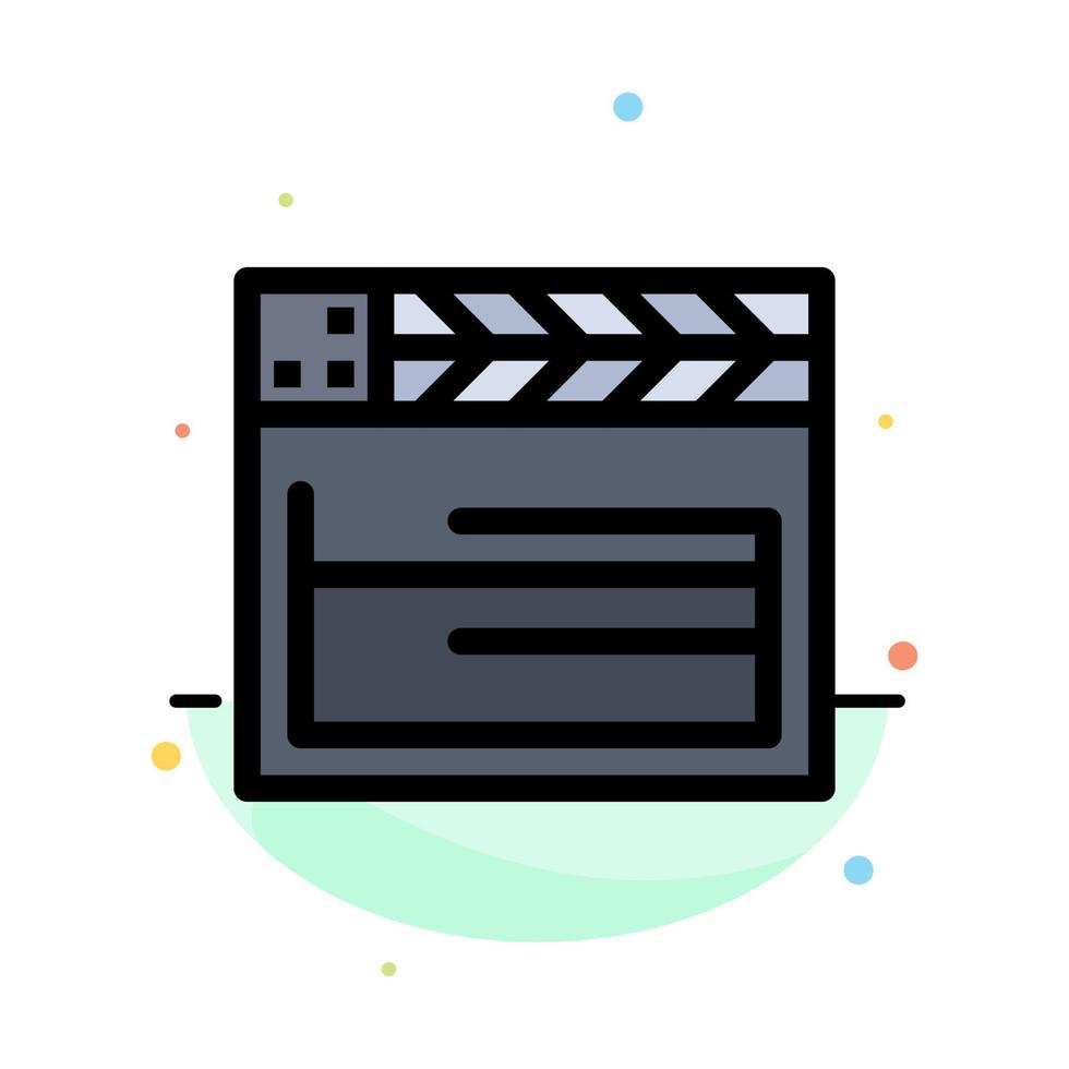 American Movie Usa Video Abstract Flat Color Icon Template vector