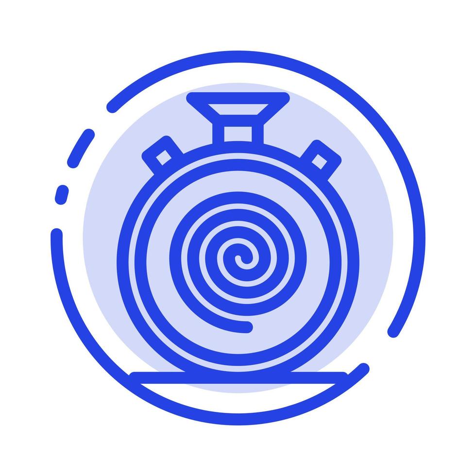 Action Cycle Flow Nonstop Slow Blue Dotted Line Line Icon vector