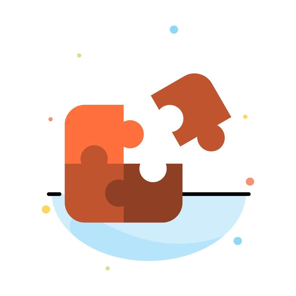 Puzzle Business Jigsaw Match Piece Success Abstract Flat Color Icon Template vector