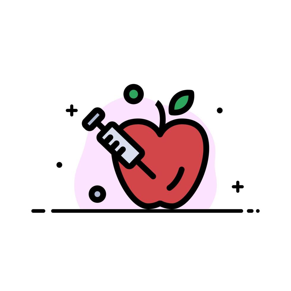 Apple Gravity Science  Business Flat Line Filled Icon Vector Banner Template