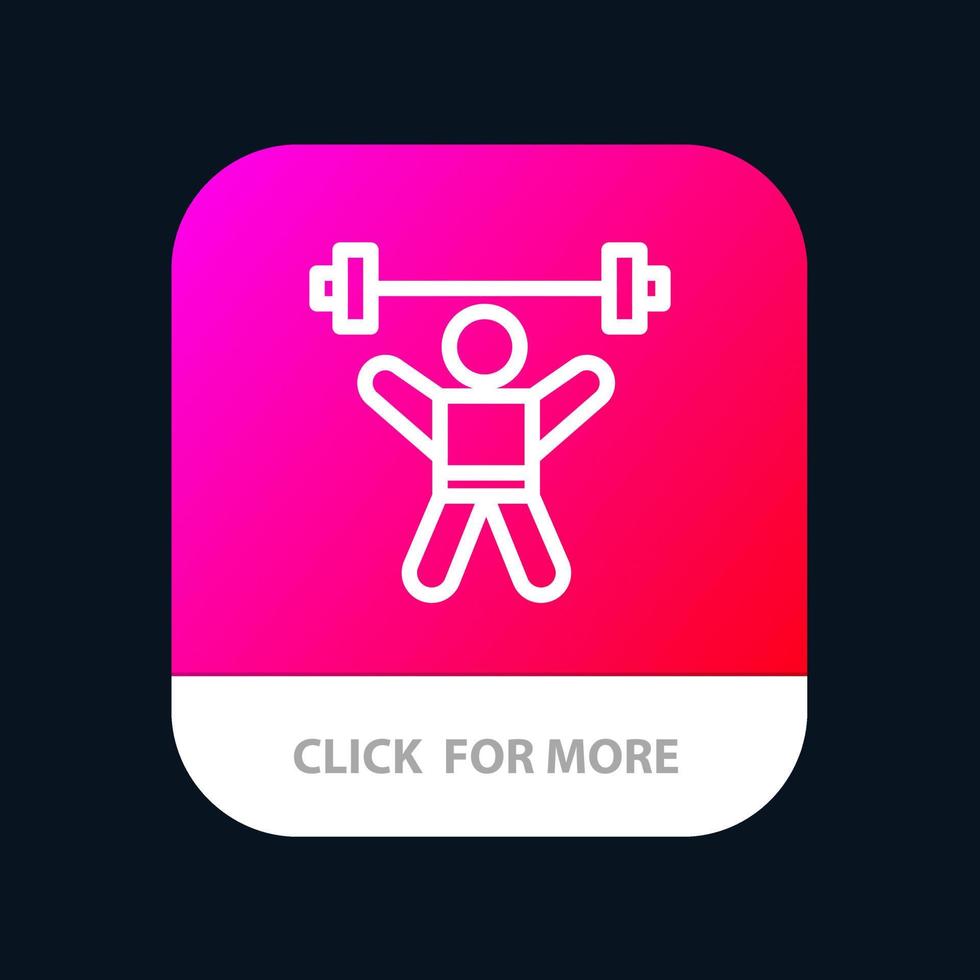 Athlete Athletics Avatar Fitness Gym Mobile App Button Android and IOS Line Version vector