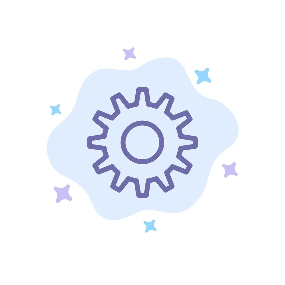 Cogs Gear Setting Blue Icon on Abstract Cloud Background vector