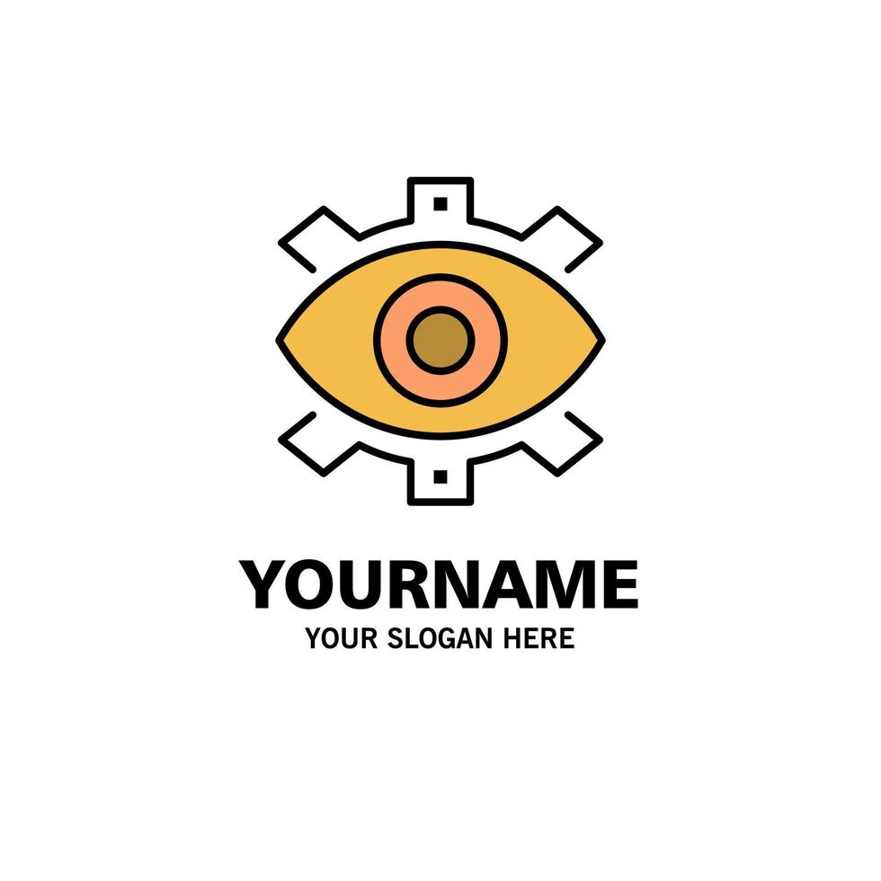 Eye Creative Production Business Creative Modern Production Business Logo Template Flat Color vector