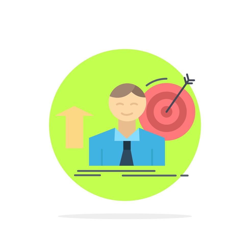 success user target achieve Growth Flat Color Icon Vector