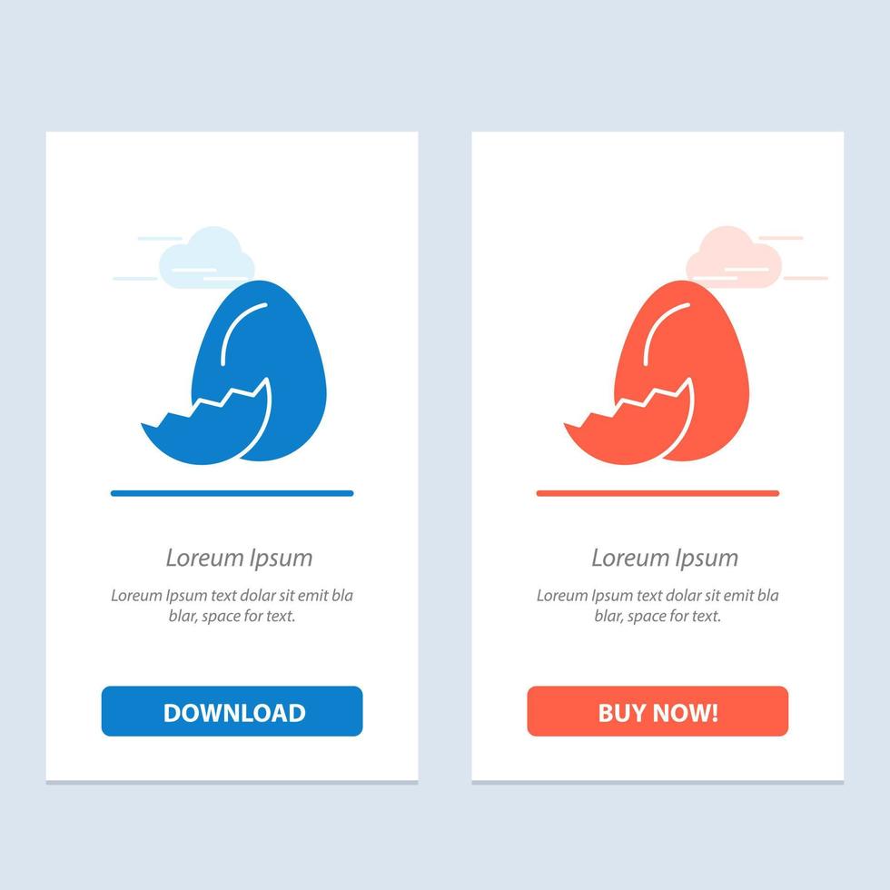 Egg Easter Holiday Spring  Blue and Red Download and Buy Now web Widget Card Template vector