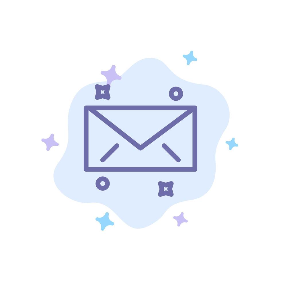Message Mail Email Blue Icon on Abstract Cloud Background vector