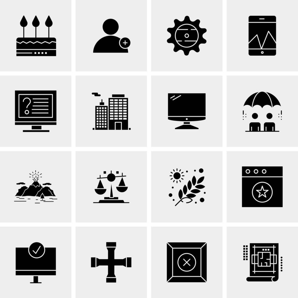 16 Universal Business Icons Vector Creative Icon Illustration to use in web and Mobile Related project