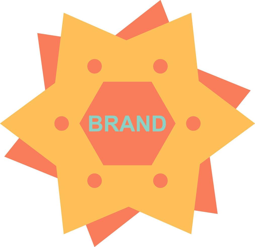 plantilla de banner de icono de vector de icono de color plano de forma de logotipo de marca de marca de estrella