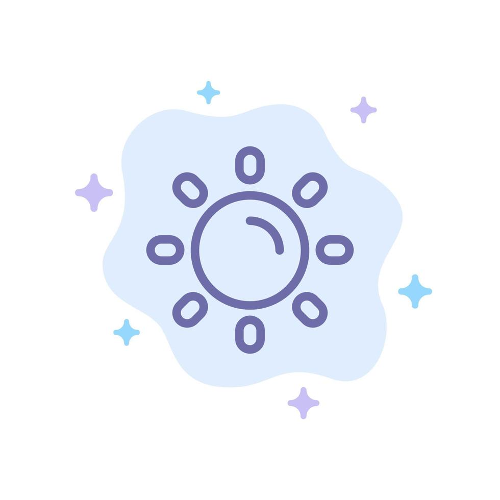 Brightness Light Sun Shine Blue Icon on Abstract Cloud Background vector