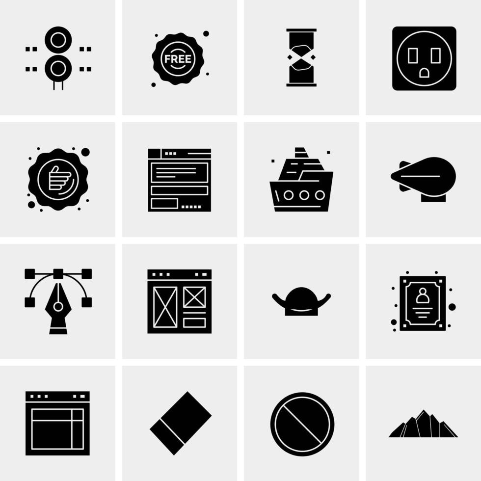 16 Universal Business Icons Vector Creative Icon Illustration to use in web and Mobile Related project