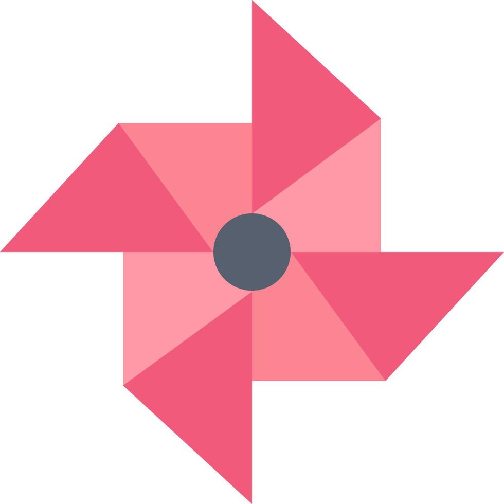 Spring Wind Windmill  Flat Color Icon Vector icon banner Template
