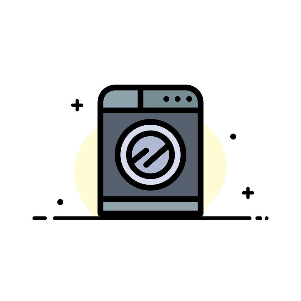 Machine Technology Washing Washing  Business Flat Line Filled Icon Vector Banner Template