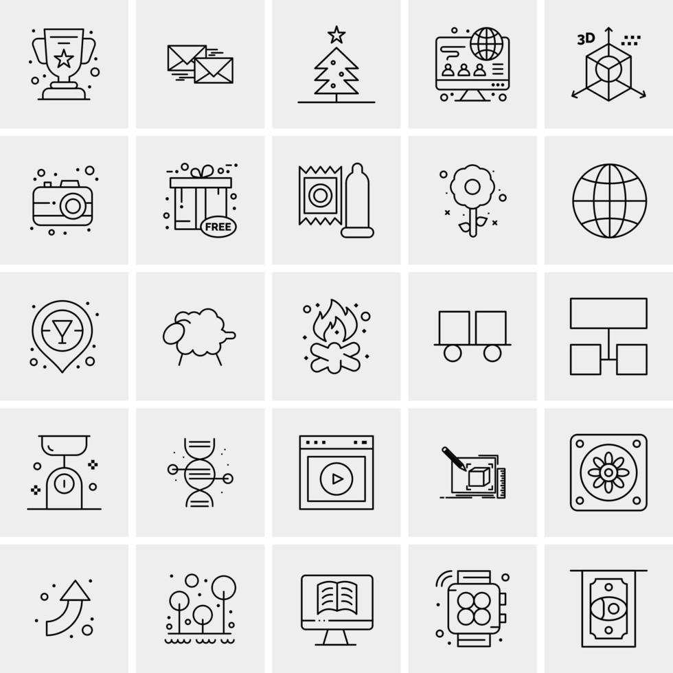 25 Universal Business Icons Vector Creative Icon Illustration to use in web and Mobile Related project