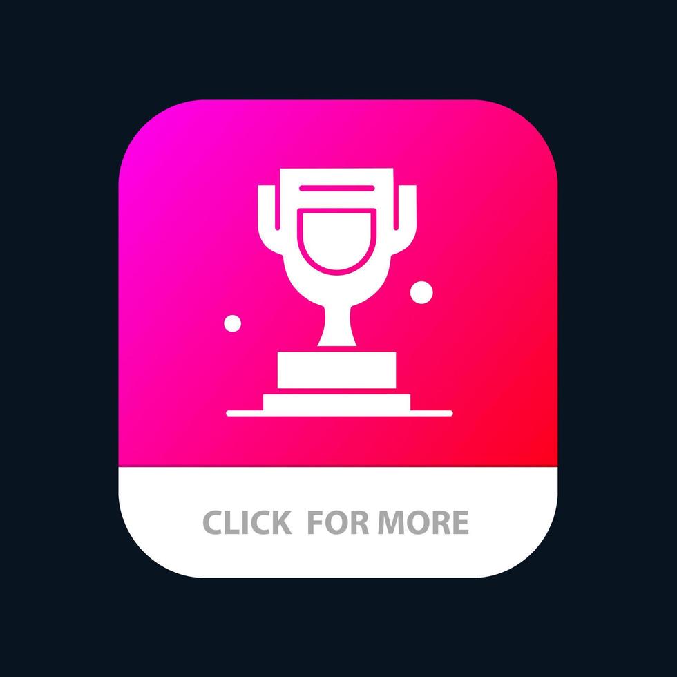 Award Cup Trophy Canada Mobile App Button Android and IOS Glyph Version vector