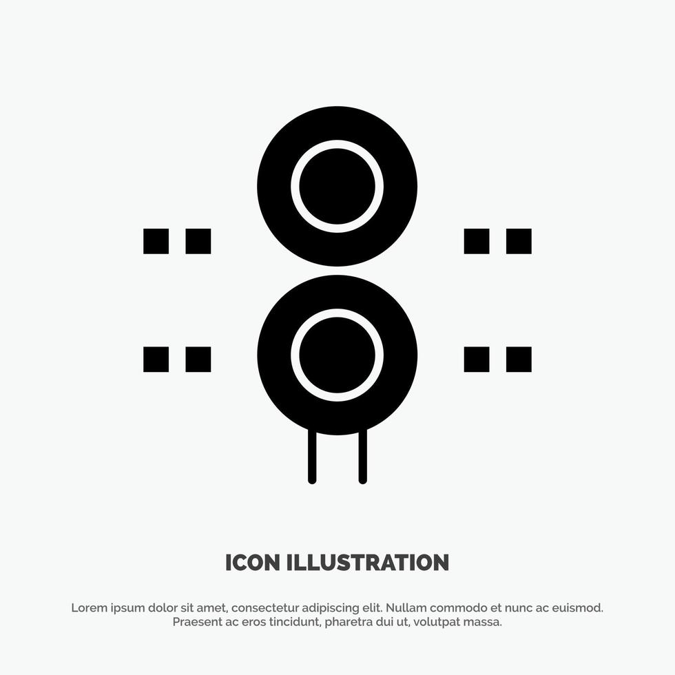 Sign Station Traffic Train Transportation solid Glyph Icon vector