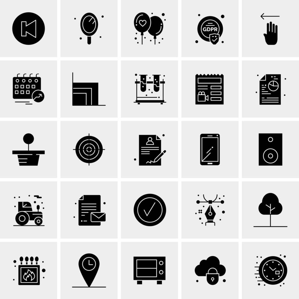 25 iconos de negocios universales vector ilustración de icono creativo para usar en proyectos relacionados con la web y dispositivos móviles