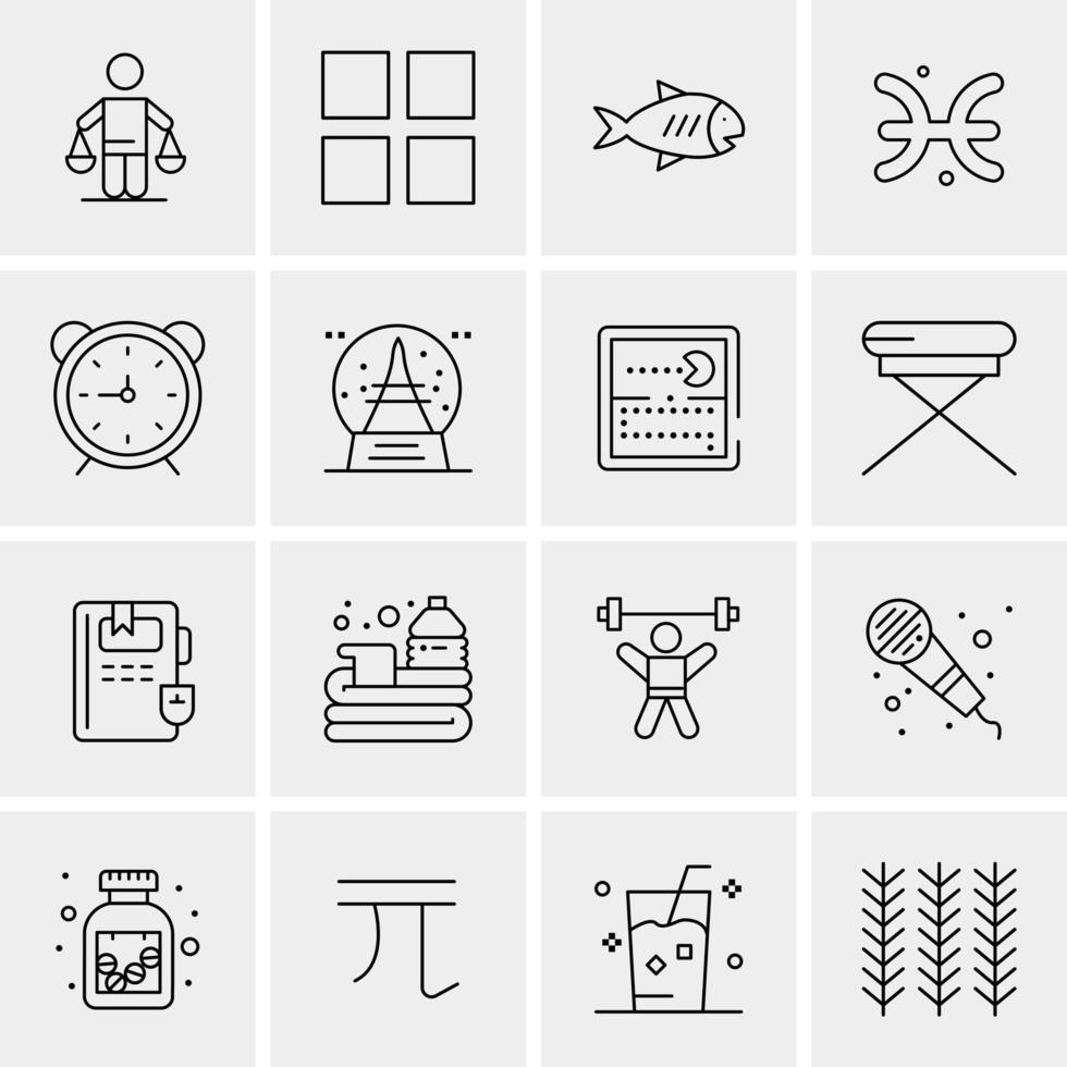 16 Universal Business Icons Vector Creative Icon Illustration to use in web and Mobile Related project