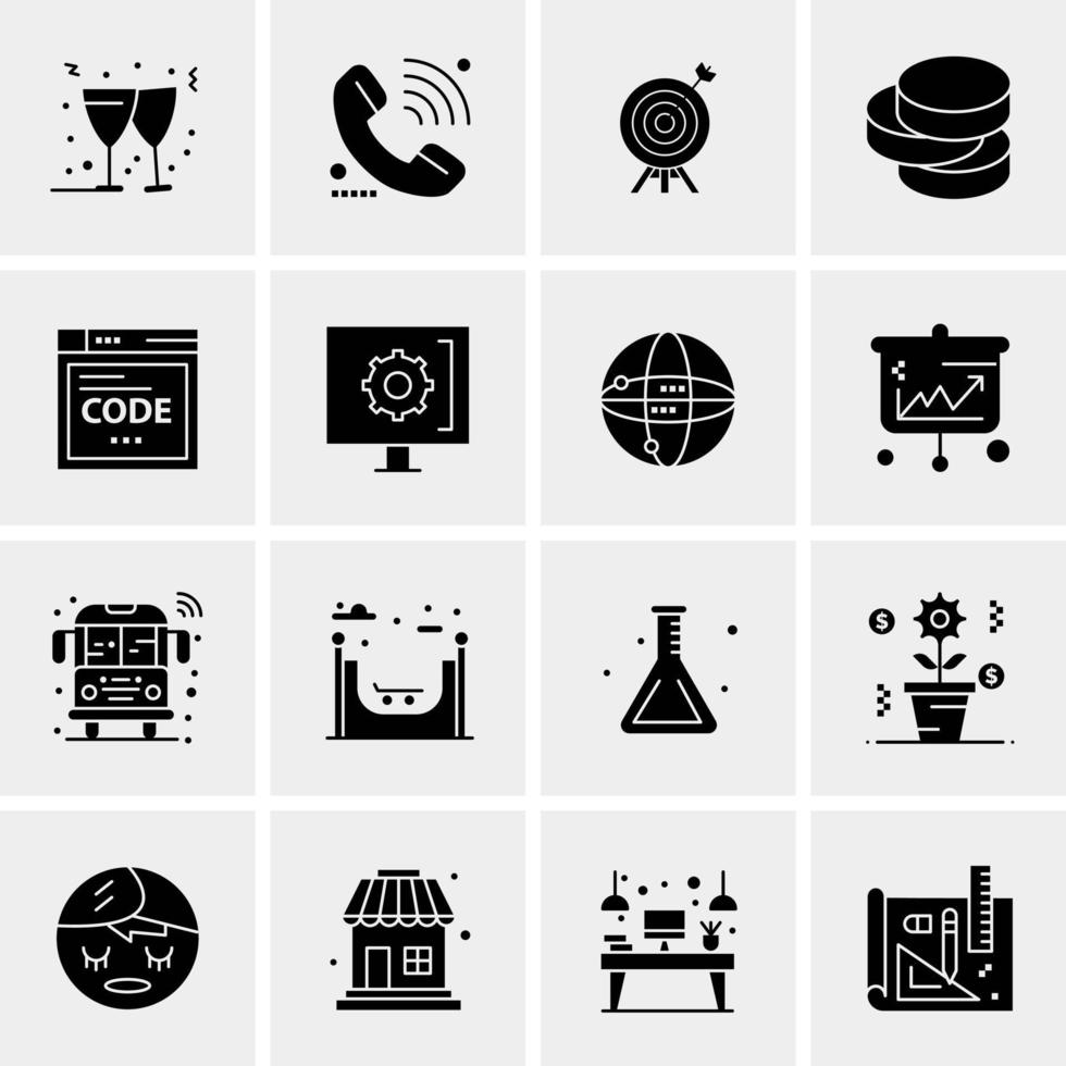16 Universal Business Icons Vector Creative Icon Illustration to use in web and Mobile Related project