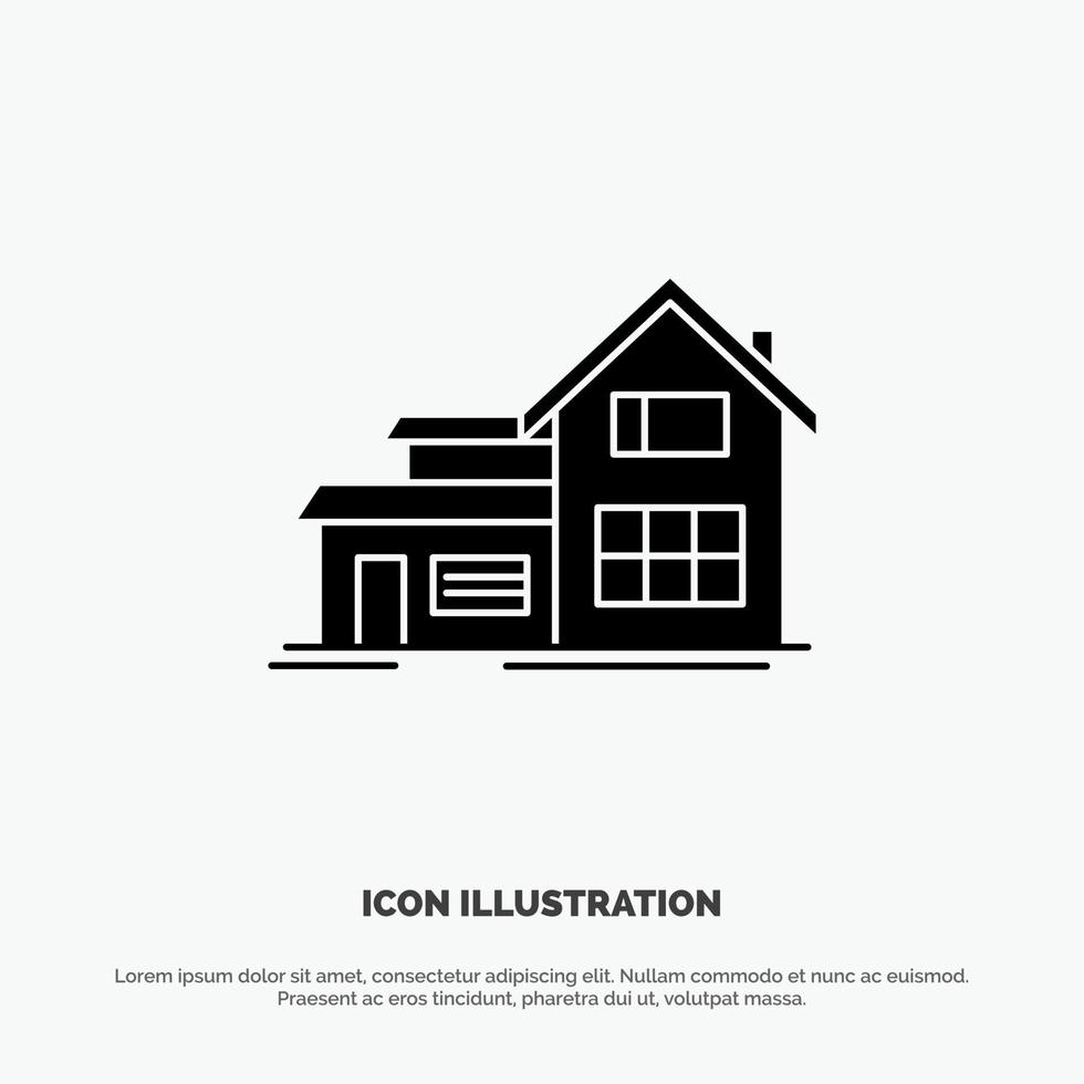 Home House Building Apartment solid Glyph Icon vector
