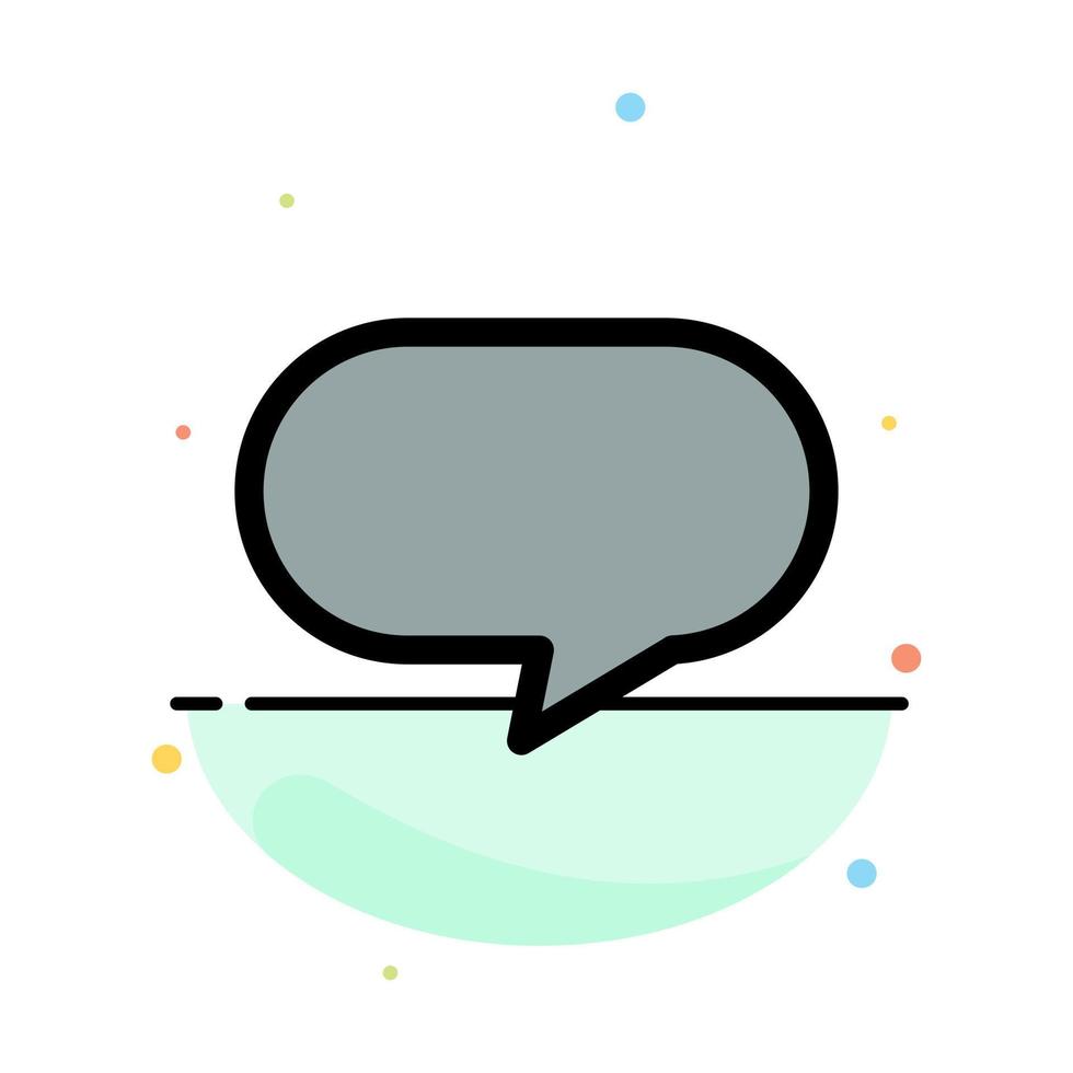 Twitter Chat Chatting Abstract Flat Color Icon Template vector