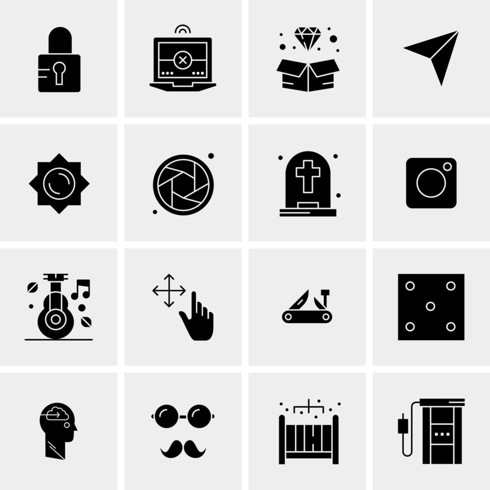 16 Universal Business Icons Vector Creative Icon Illustration to use in web and Mobile Related project