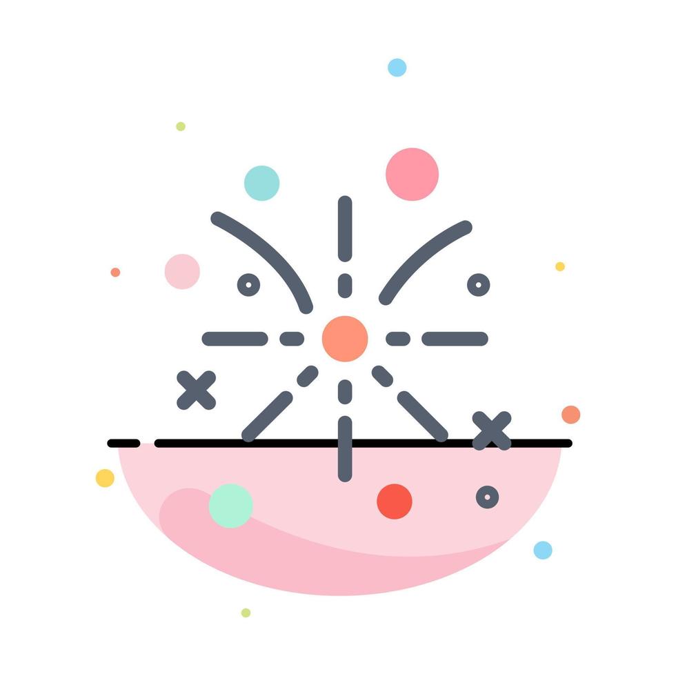 Firework Fire Easter Holiday Abstract Flat Color Icon Template vector