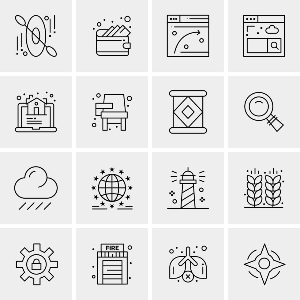 16 Universal Business Icons Vector Creative Icon Illustration to use in web and Mobile Related project