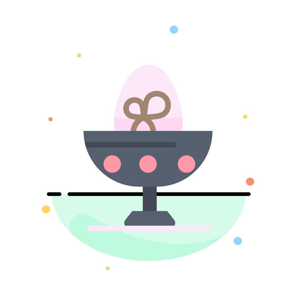 Boiled Boiled Egg Easter Egg Food Abstract Flat Color Icon Template vector