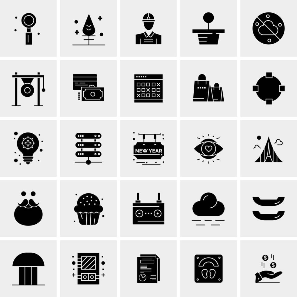 25 iconos de negocios universales vector ilustración de icono creativo para usar en proyectos relacionados con la web y dispositivos móviles