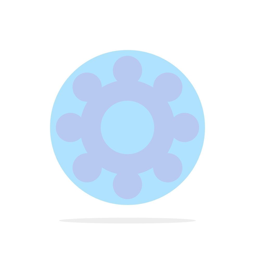 Gear Setting Cogs Abstract Circle Background Flat color Icon vector