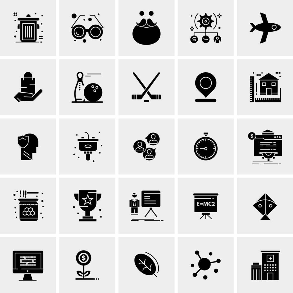 25 iconos de negocios universales vector ilustración de icono creativo para usar en proyectos relacionados con la web y dispositivos móviles