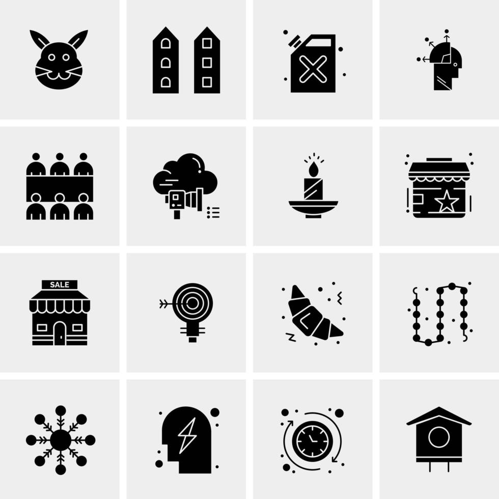 16 Universal Business Icons Vector Creative Icon Illustration to use in web and Mobile Related project