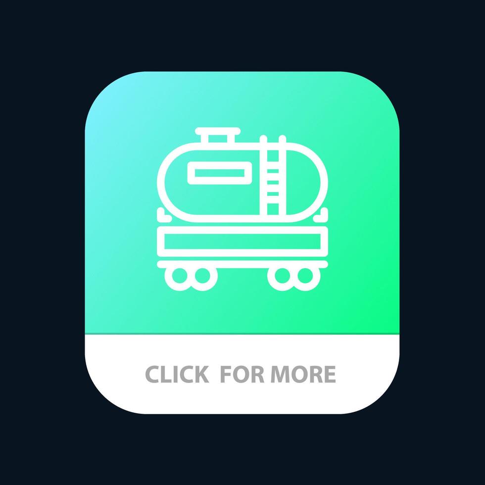 botón de aplicación móvil de construcción de aceite de volquete de camión versión de línea android e ios vector