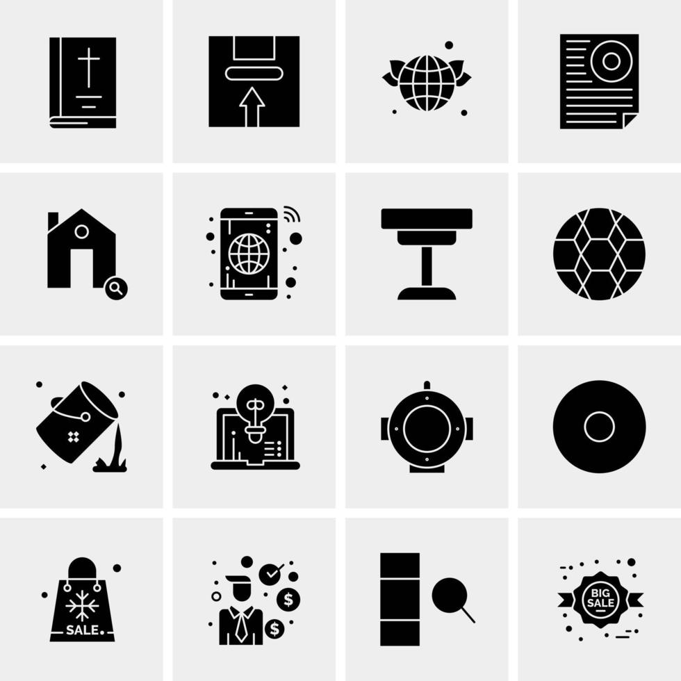 16 Universal Business Icons Vector Creative Icon Illustration to use in web and Mobile Related project