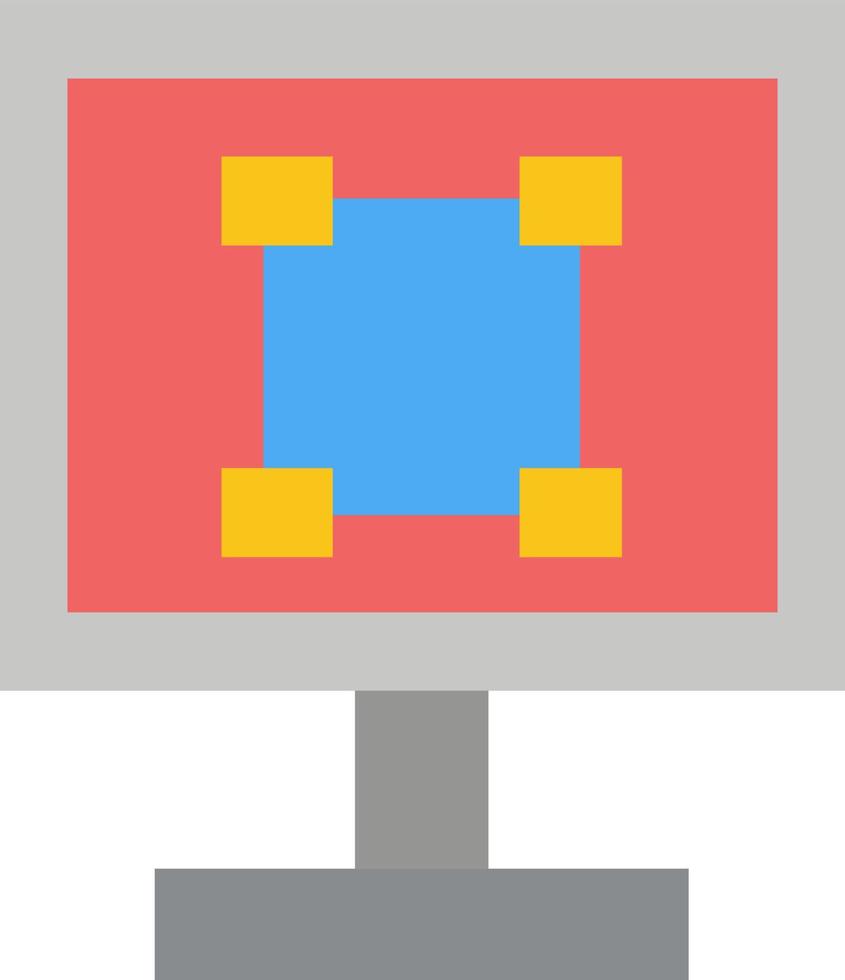 Crop Graphics Design Program Application  Flat Color Icon Vector icon banner Template