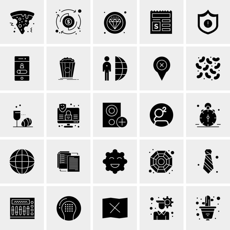 25 iconos de negocios universales vector ilustración de icono creativo para usar en proyectos relacionados con la web y dispositivos móviles