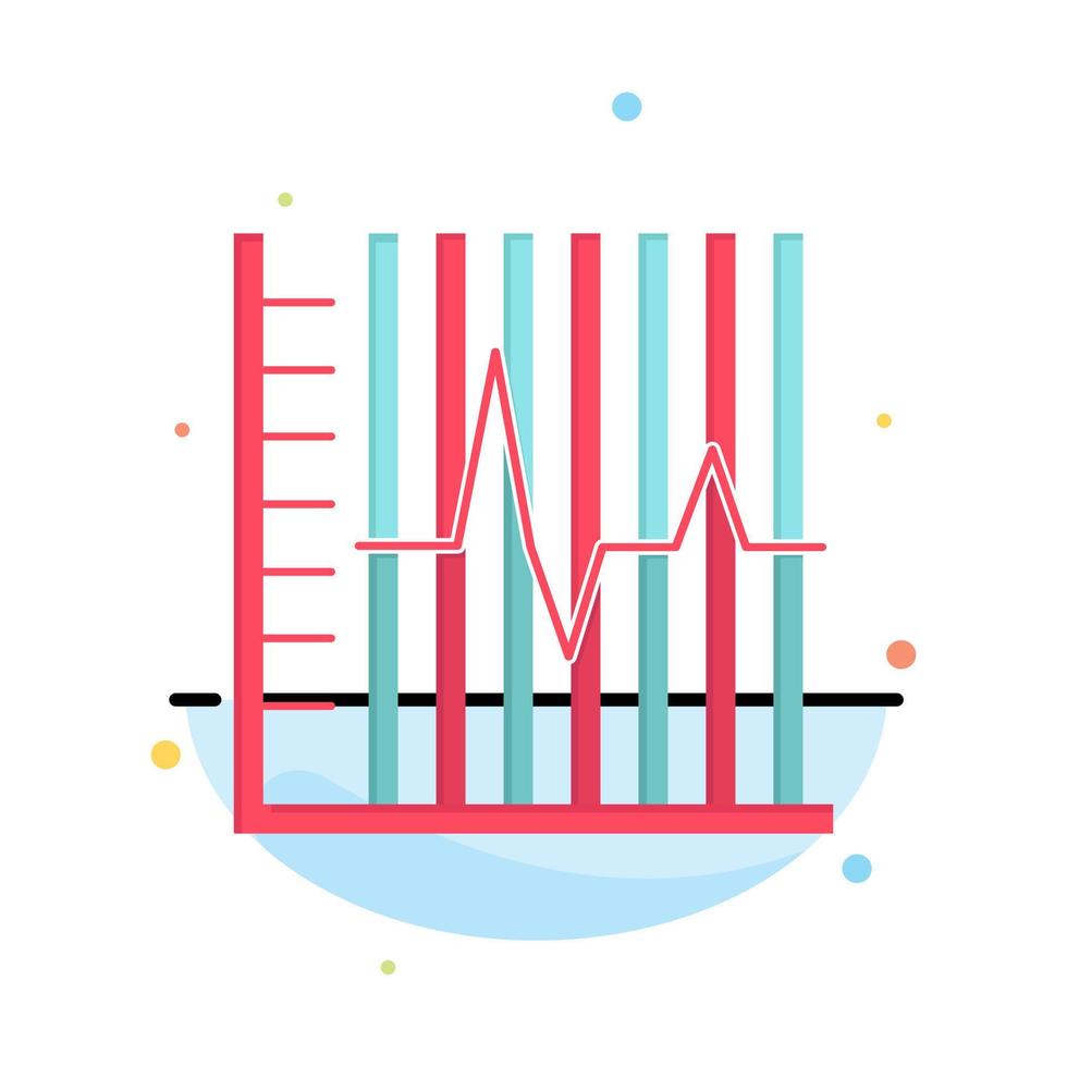 progress report statistics patient recovery Flat Color Icon Vector