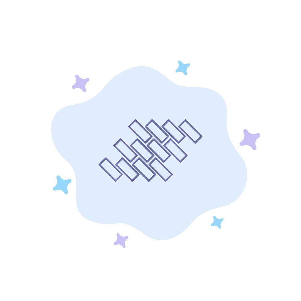 Bricks Repair Tile Block Construction Blue Icon on Abstract Cloud Background vector