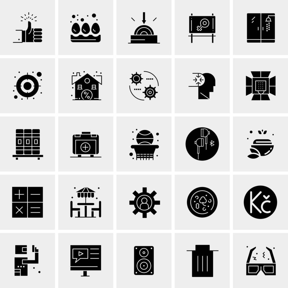 25 iconos de negocios universales vector ilustración de icono creativo para usar en proyectos relacionados con la web y dispositivos móviles