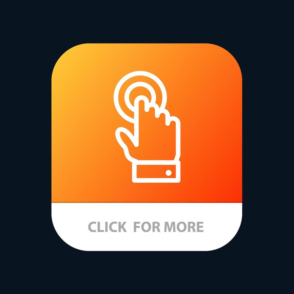 tecnología de interfaz de pantalla táctil botón de aplicación móvil versión de línea android e ios vector