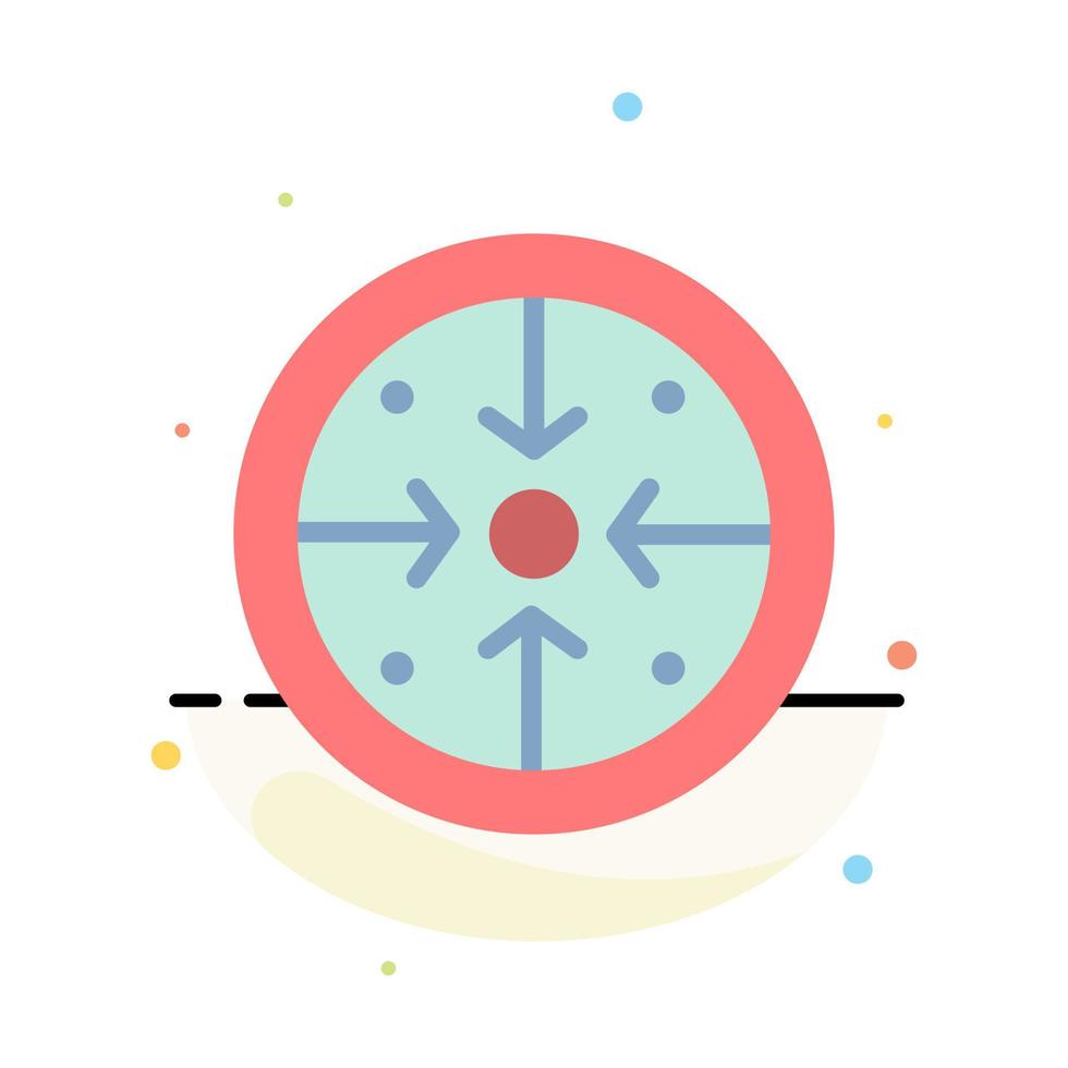 Stages Goals Implementation Operation Process Abstract Flat Color Icon Template vector
