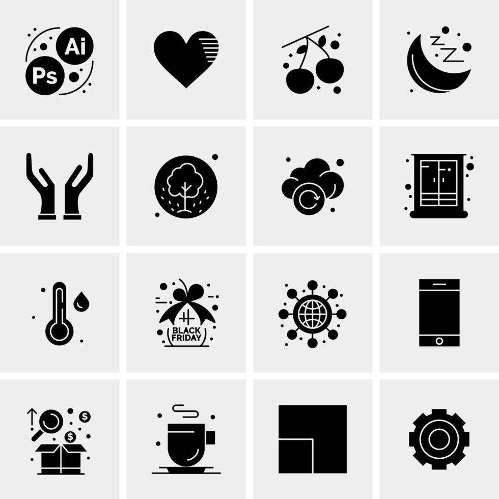 16 Universal Business Icons Vector Creative Icon Illustration to use in web and Mobile Related project