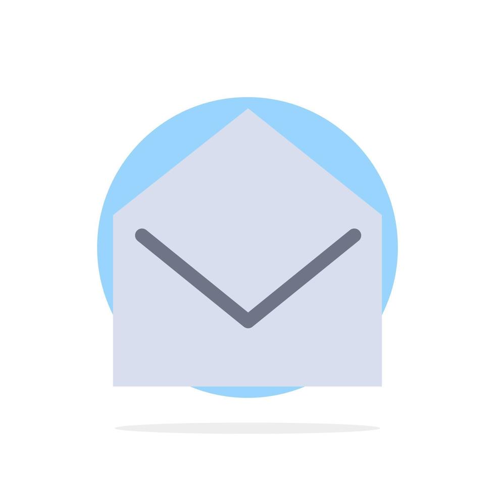 Business Mail Message Open Abstract Circle Background Flat color Icon vector