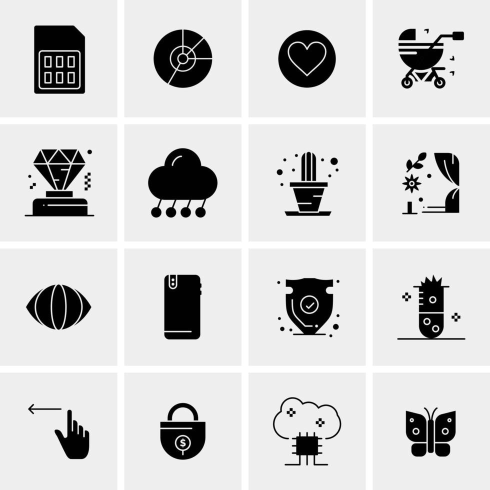 16 Universal Business Icons Vector Creative Icon Illustration to use in web and Mobile Related project