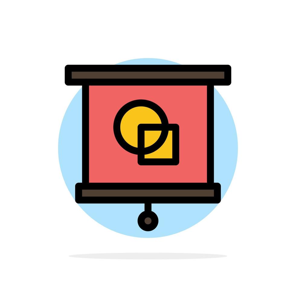 Device Education Projector School Abstract Circle Background Flat color Icon vector