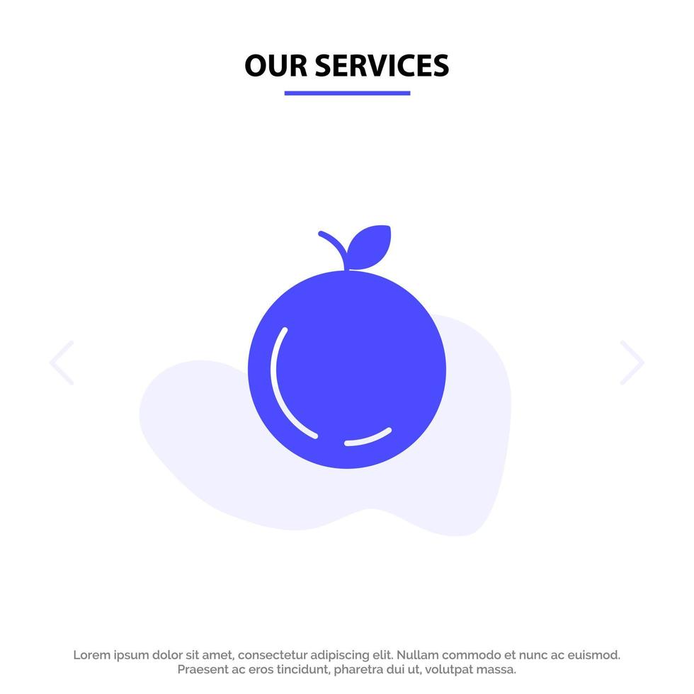 nuestros servicios apple china icono de glifo sólido chino plantilla de tarjeta web vector